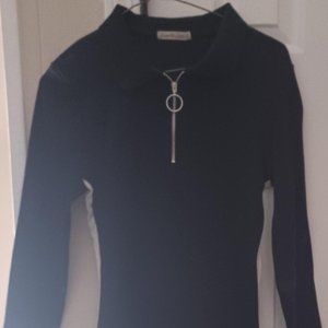 Heart & Hips Black bodycon dress with zipper